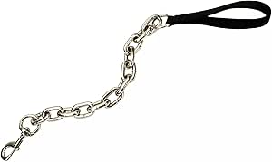 Coastal Pet - Giant Chain Dog Traffic Leash with Nylon Handle, Black, 1" x 30"
