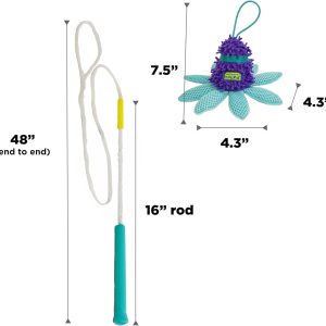 Alternative view of Outward Hound FlyFetch Teaser Wand Dog Toy with Crinkle Attachment, Durable for Indoor & Outdoor Play, All Breeds, 17.7"