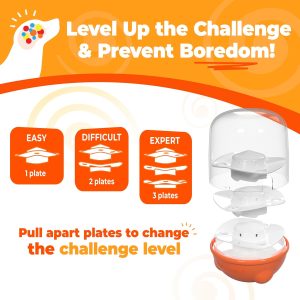 Alternative view of Nylabone Boop-N-Bobble Interactive Puzzle Toy & Treat Dispenser for Dogs, Mental Stimulating Dog Enrichment Toys, Treat Ball with 3 Customizable Challenge Levels