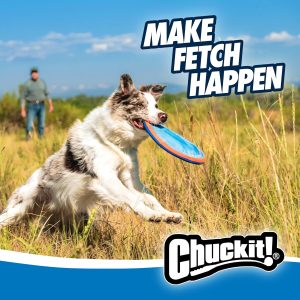 Alternative view of Chuckit! Paraflight Flying Disc Dog Toy - Water Floating Flyer - Durable Nylon Construction with Soft Rubber Edges - For Medium and Large Dogs - Size Large - 9.75" L x 9.75" W - Pack of 1